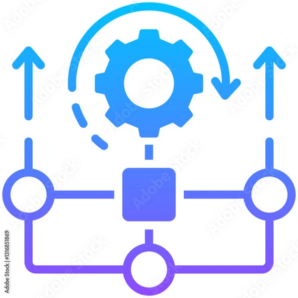 Fototapeta Parallel Processing Icon