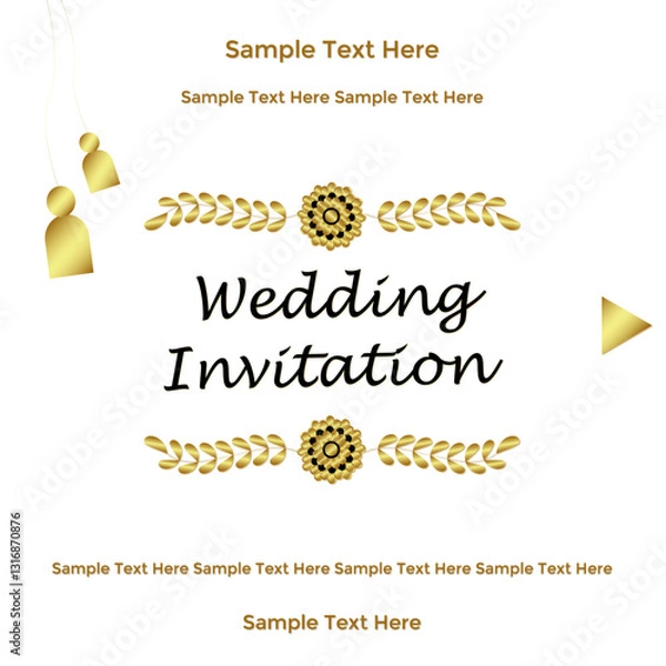 Obraz Wedding Invitation.ai white