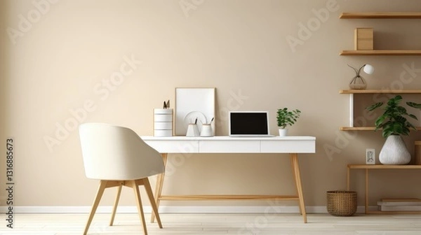 Fototapeta desk home office space