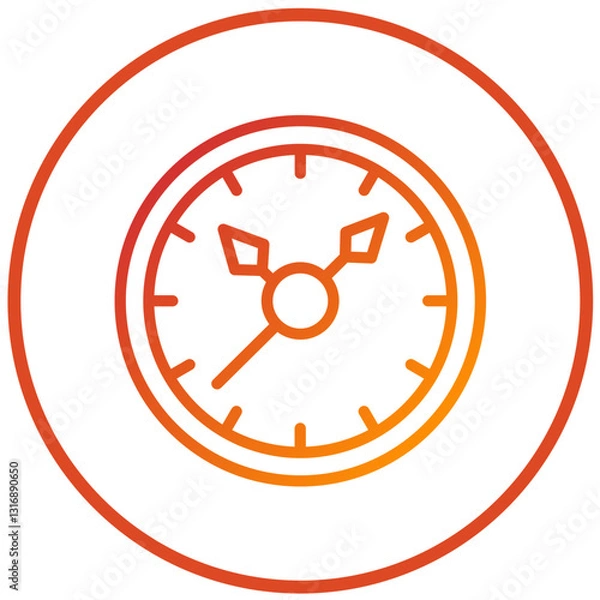 Fototapeta Vector Design Wall Clock Icon Style