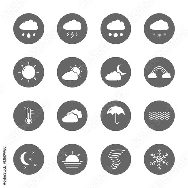Obraz weather icons set,vector Illustration EPS10