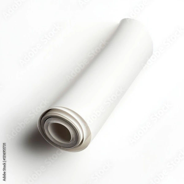 Fototapeta Rolled white paper (3)