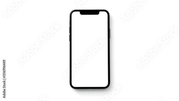 Fototapeta Realistic Smartphone Mockup Illustration with Isolated white screen 23