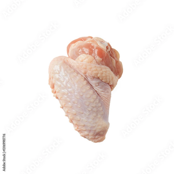 Fototapeta Fresh raw chicken wings ready for preparation in a poultry shop or butcher.