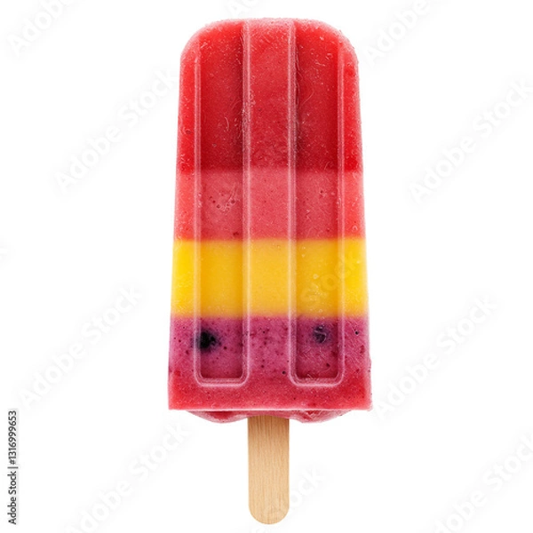 Fototapeta Colorful fruit popsicle perfect for summer enjoyment and refreshing treats.