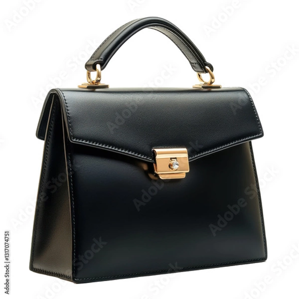 Obraz Elegant black handbag photography isolated