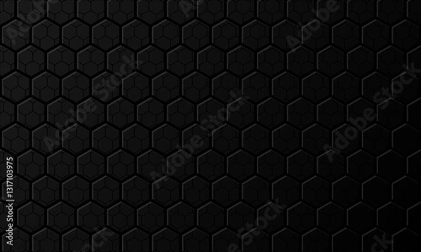 Fototapeta black hexagon bacground pattern 