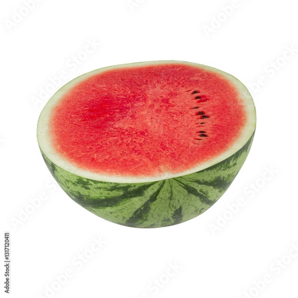 Fototapeta Watermelon slice, cutout, full depth of field.