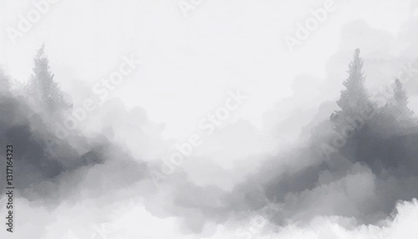 Obraz white gray watercolor background gradient
