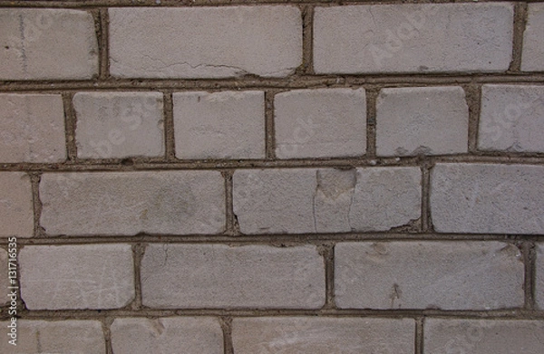 Fototapeta White brick texture