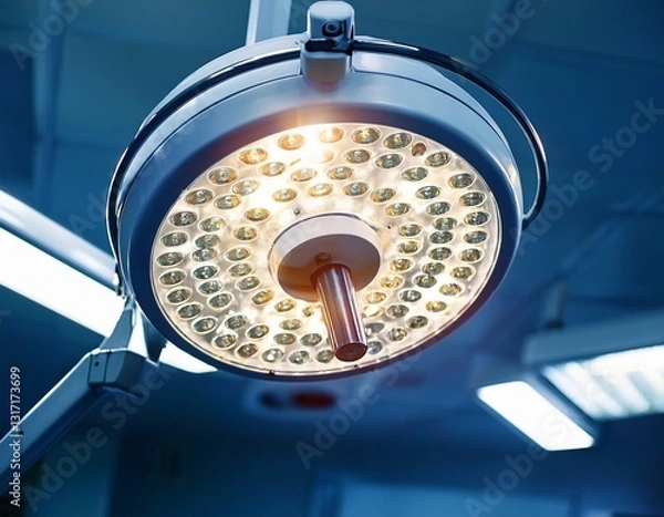 Fototapeta surgical lamp providing focused light in operating room essential tool for surgeons performing precise procedures