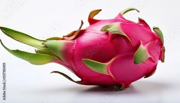 Obraz one whole dragon fruit isolated on white background