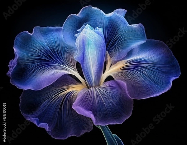 Obraz x ray image of japanese iris flower