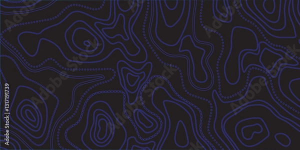 Obraz Abstract Contour Mapping Featuring Fluid Wave Curves, Elevation Lines, and Seamless Topographic Patterns for a Modern Cartography Style
