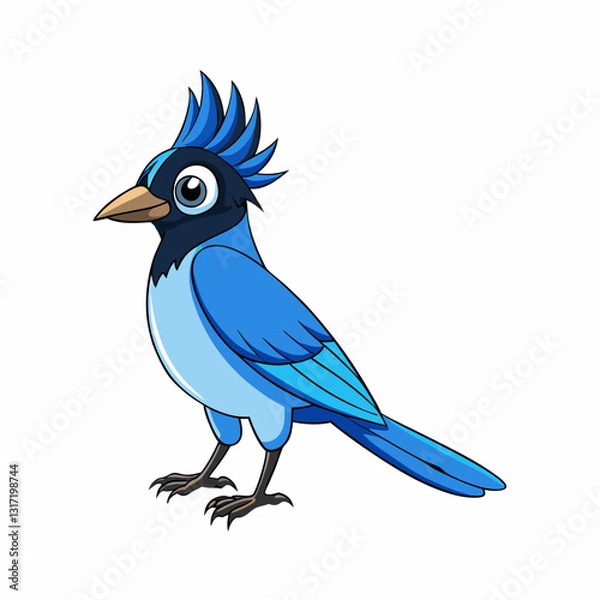 Obraz blue jay isolated on white background