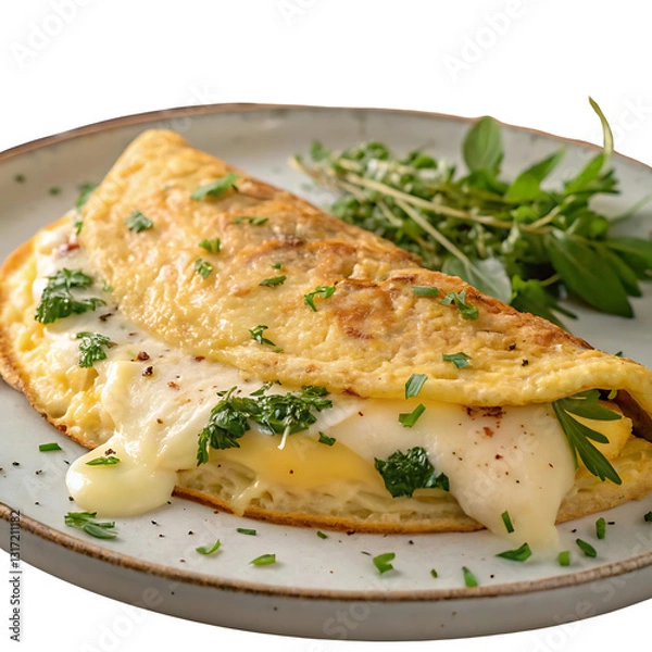 Fototapeta egg omlet with cheese
