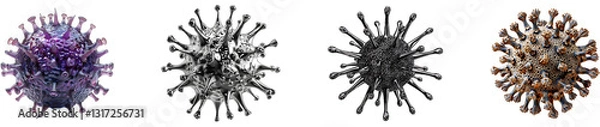 Fototapeta Virus on transparent background collection set