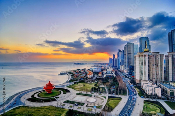 Obraz Plac miejski, Qingdao, Chiny