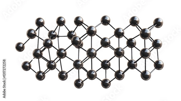 Obraz The intricate arrangement of carbon atoms forms a hexagonal lattice, showcasing the unique properties of graphene in advanced material science applications
