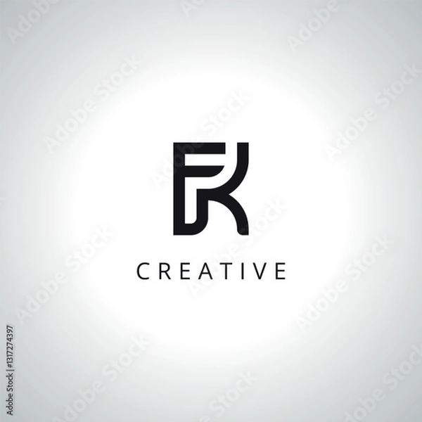 Obraz Abstract FK KF Monogram Logo Template With Vector Eps.