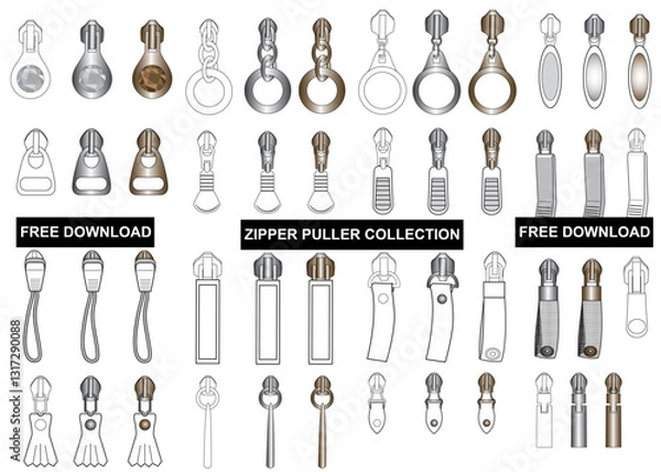 Fototapeta ZIPPER PULLER COLLECTION