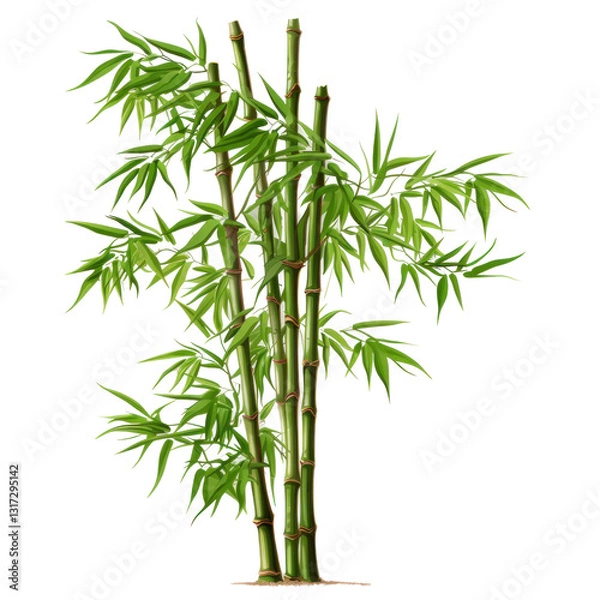Fototapeta bamboo isolated on white background