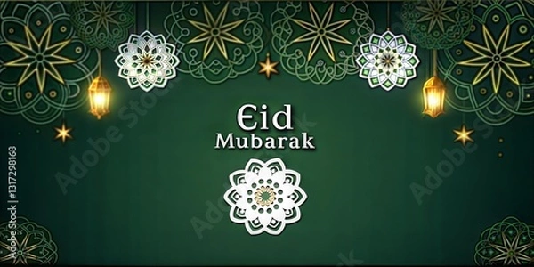 Fototapeta Eid Mubarak  greeting card