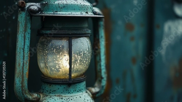 Fototapeta Household Close-up Lantern Moment Pane Sharp Glass