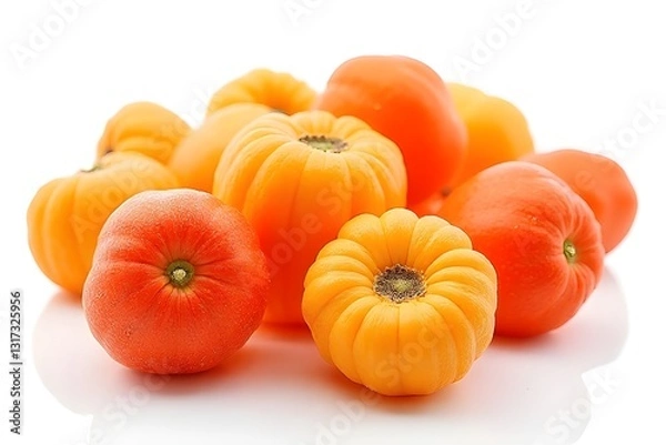 Obraz Vibrant Orange and Yellow Fruits Close Up Display