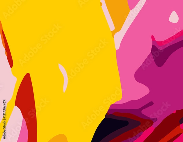 Fototapeta Modernist collages combining various visual elements in a pop-up style. Whimsical Colorful Ballet Abstract Geometry Epic Chromatic Symphony Abstract Design Extravaganza. abstract design with splashes