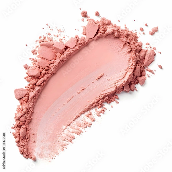 Obraz Pink face powder makeup compact beauty product