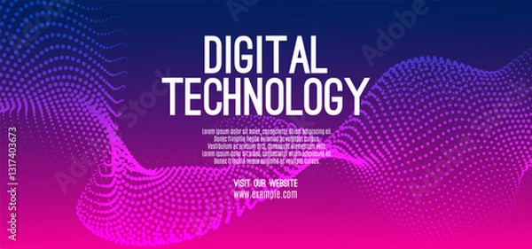 Obraz Purple blue gradient technology digital speed connect background, abstract pink cyber information communication, innovation future tech data, internet network connection, Ai big data line illustration
