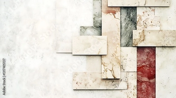 Fototapeta Abstract marble texture design digital art modern aesthetic soft colors minimalist style