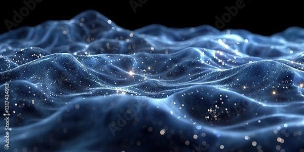 Fototapeta abstract blue background with waves