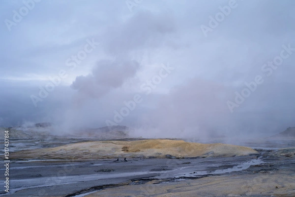 Obraz Geothermal landscape in Hverir