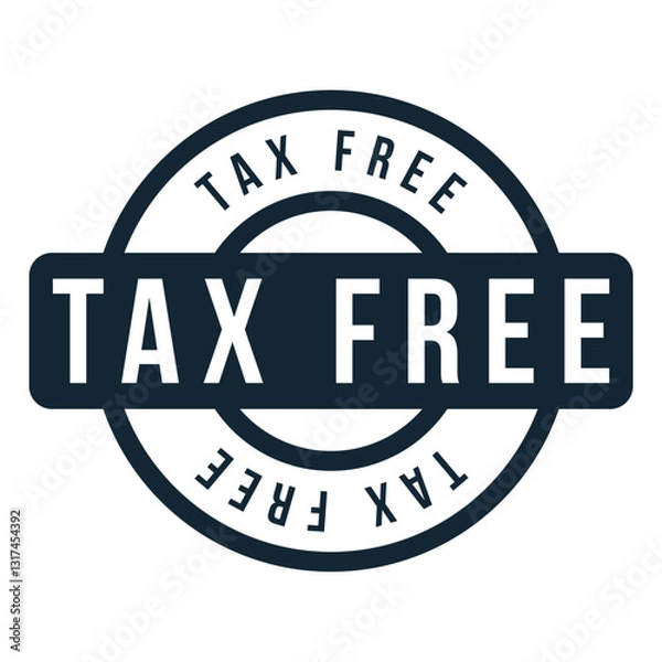 Obraz tax free rubber stamp design vector