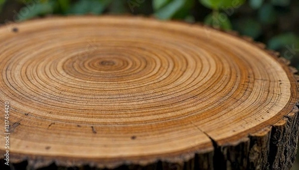 Obraz Close-Up Wooden Log with Concentric Rings