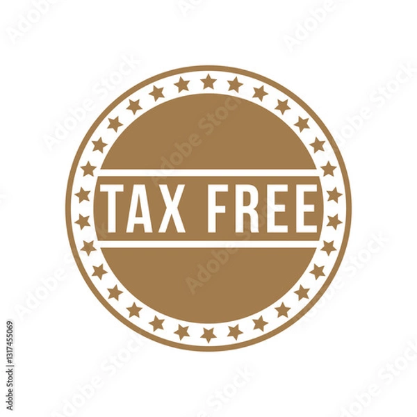 Obraz tax free rubber stamp design vector