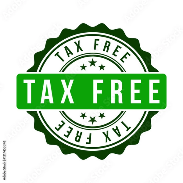 Obraz tax free rubber stamp design vector
