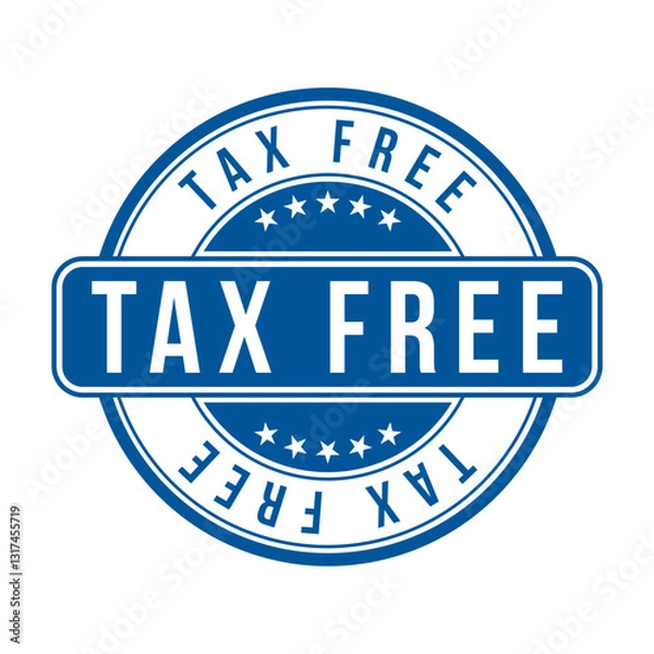 Obraz tax free rubber stamp design vector