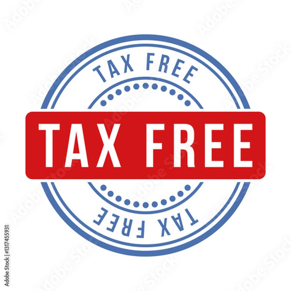 Obraz tax free rubber stamp design vector