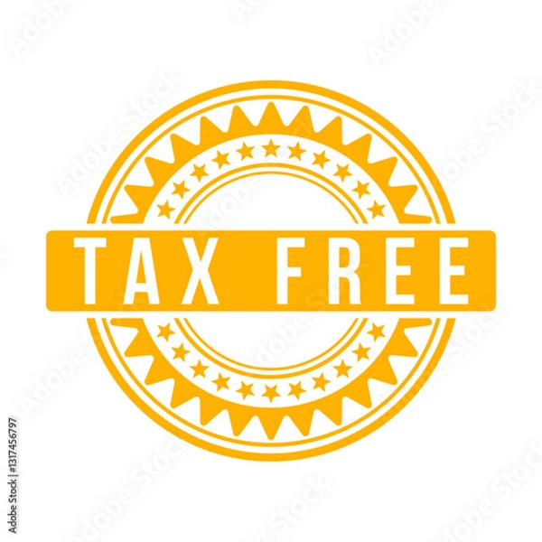 Obraz tax free rubber stamp design vector