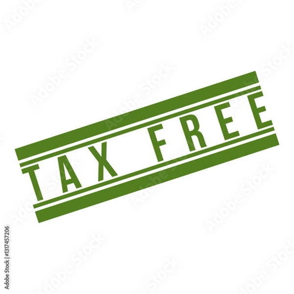 Obraz tax free rubber stamp design vector