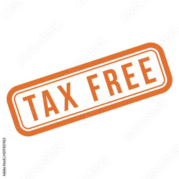 Obraz tax free rubber stamp design vector