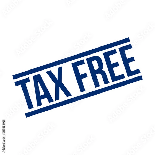 Obraz tax free rubber stamp design vector
