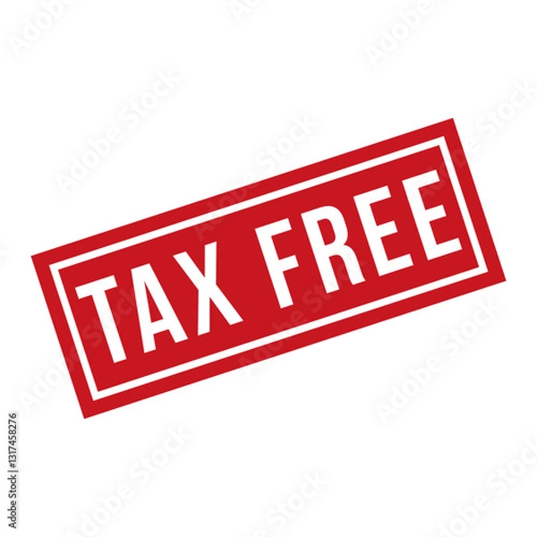 Obraz tax free rubber stamp design vector