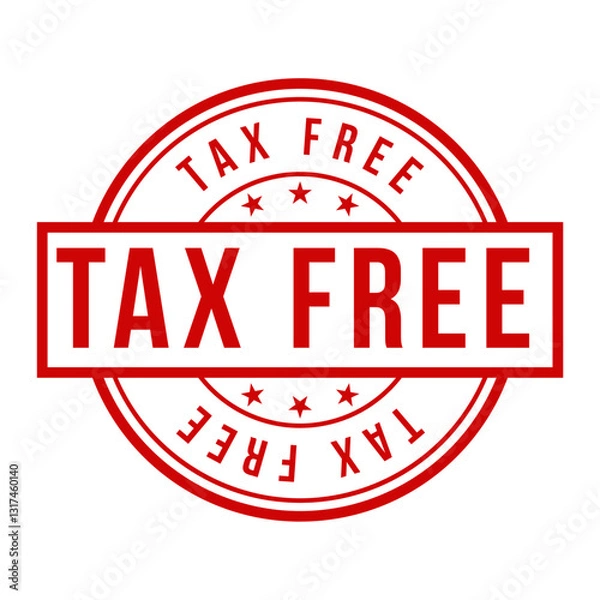 Obraz tax free rubber stamp design vector