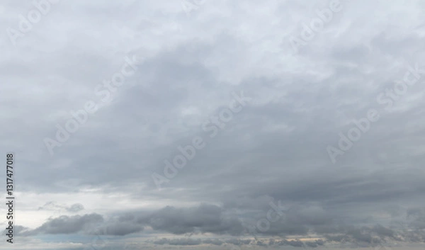 Obraz Sky replacement thick gray overcast clouds with breaks