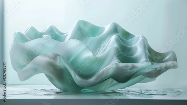 Fototapeta abstract futuristic waves background with marble pattern