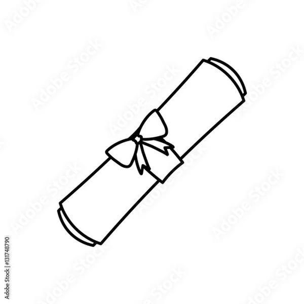 Fototapeta Diploma educational certification icon vector illustration graphic design